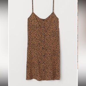 H&M Brown Leopard Print Mini Dress